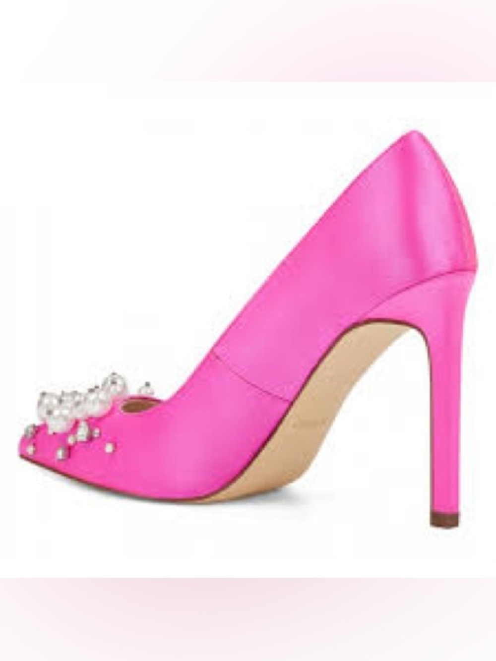 Nine West Bright Pink Embellished Pointed-Toe Pumps - Women - Picture 3 of 4